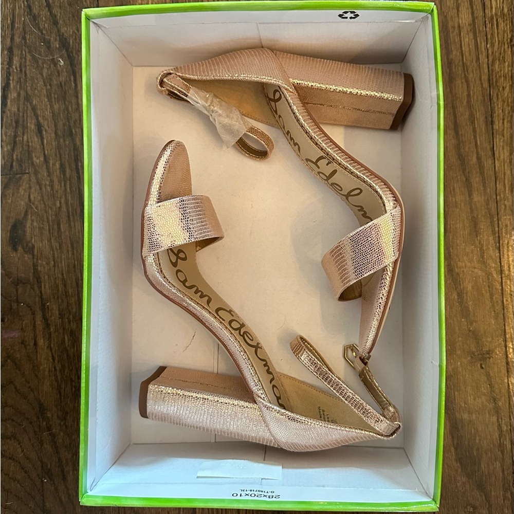 Sam Edelman Yaro Rose Gold Heels Elegant Design